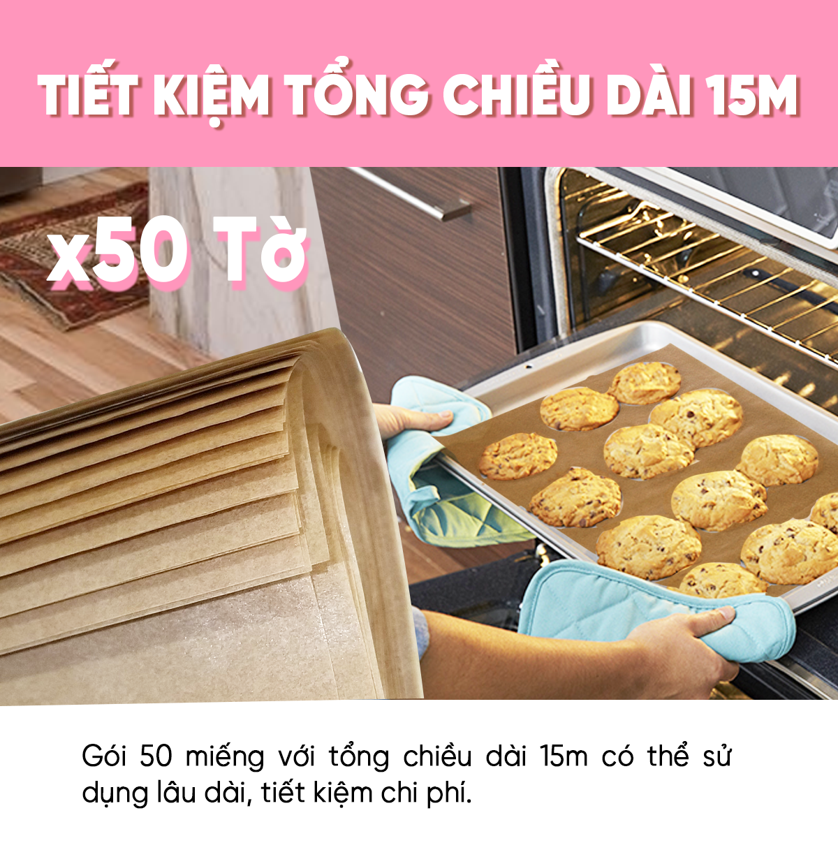 [MyJae x Toyal] Giấy Nến 2 Mặt Lót Nồi Chiên, Nướng Bánh, Giấy Lót Chống Dính 30cm x 30cm (50 Tờ/Hộp)