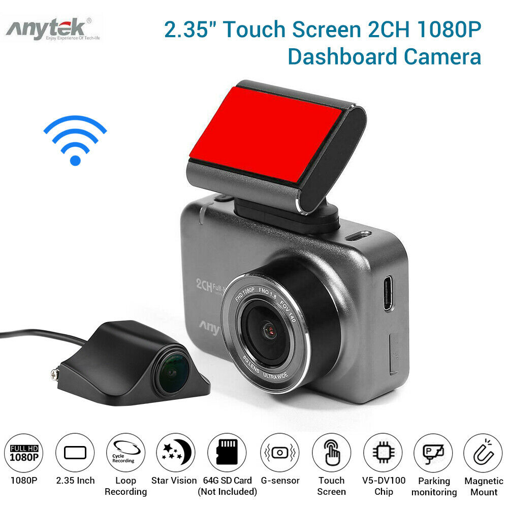 Camera Hành Trình Trước Sau Anytek Z1 Full HD Màn Cảm Ứng Tích Hợp Wifi Xem Trên Điện Thoại - Hàng Nhập Khẩu