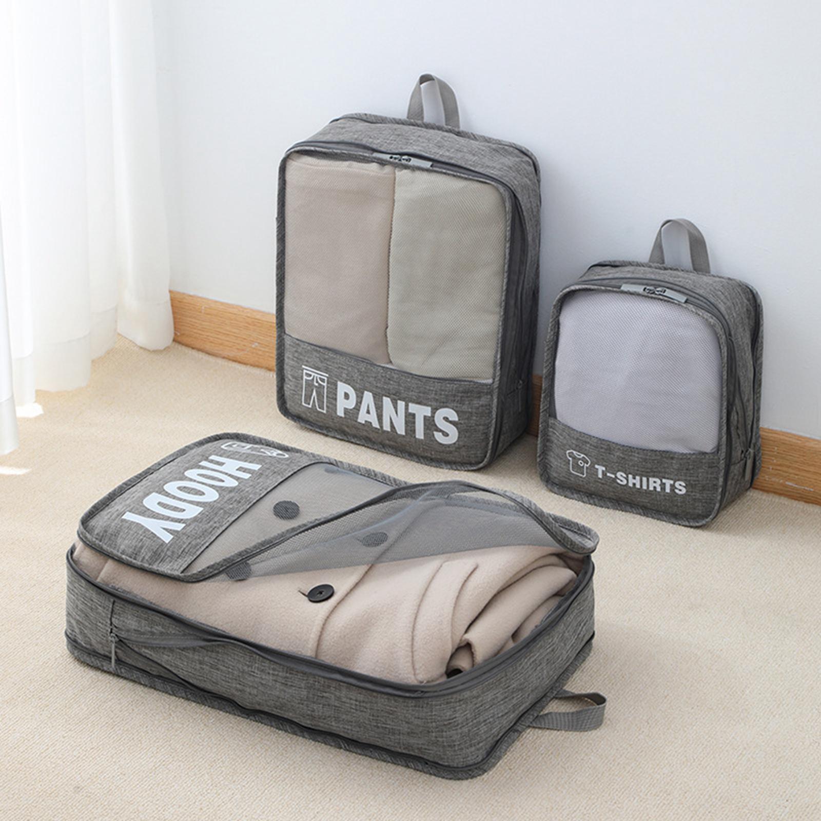 Compression Packing Cubes 3Pcs Set Expandable Travel Organizer Convenient