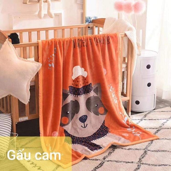 Chăn tuyết trẻ em 1 lớp kích thước 1mx1m4