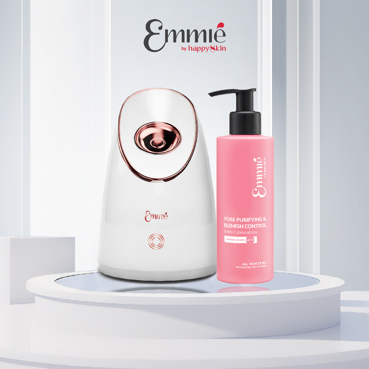 Máy xông mặt cấp ẩm sâu Nano Ion Emmié - Tặng 1 gel rửa mặt Emmié
