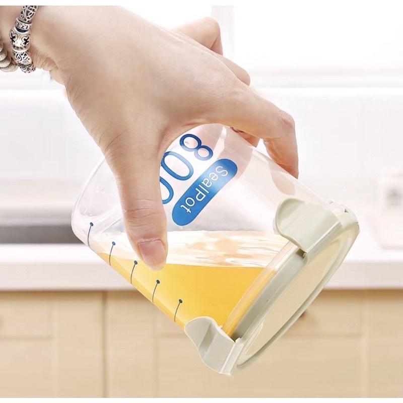 Set 3 hộp đựng thực phẩm, đựng hạt ngũ cốc, gia vị nắp kín, set gồm 3 hộp 600, 800, 1000ml, siêu tiện lợi