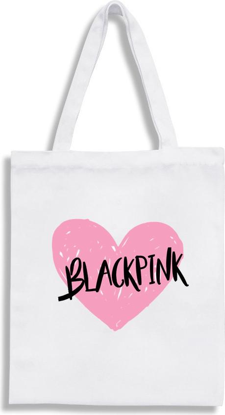 Túi tote BlackPink trái tim hồng