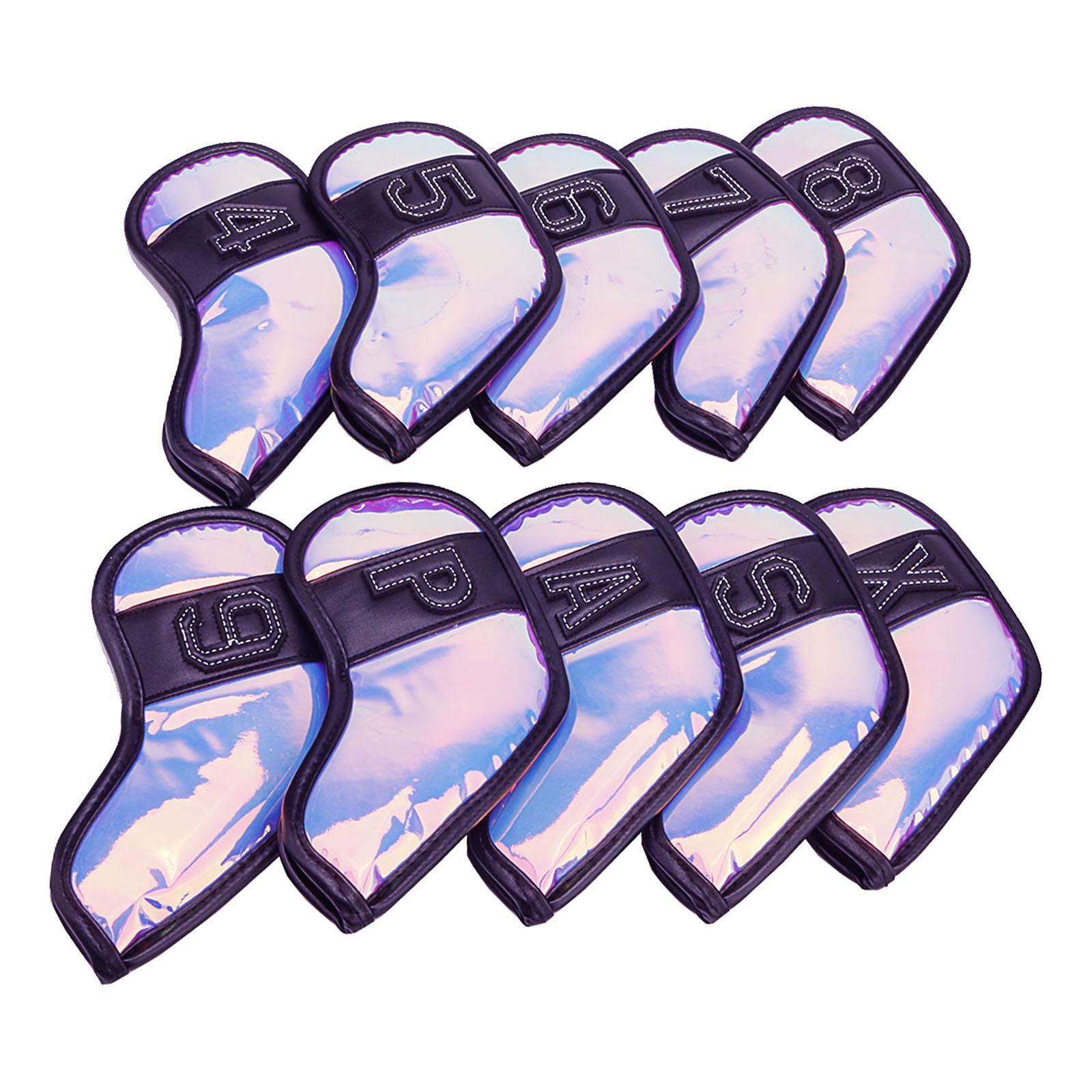 10Pcs Club Head Covers with Number Embroidery Golf Iron Headcover