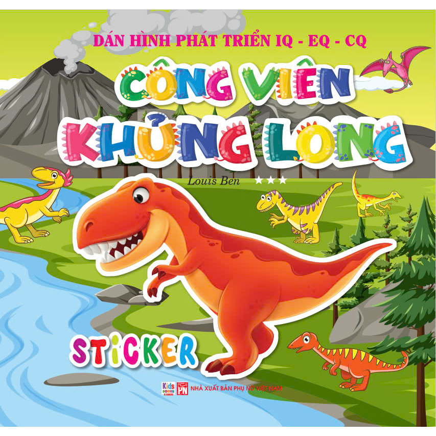 Công Viên Khủng Long 3 sao - dán hình phát triển IQ - EQ - CQ