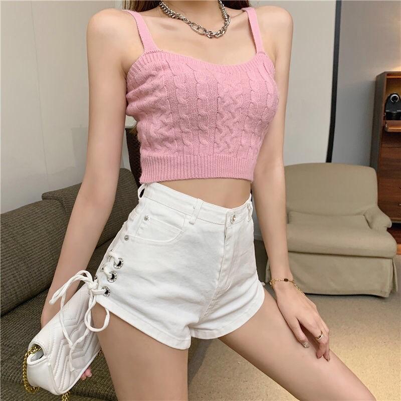 Quần đùi kaki đan dây hai bên sexy tôn vòng 3
