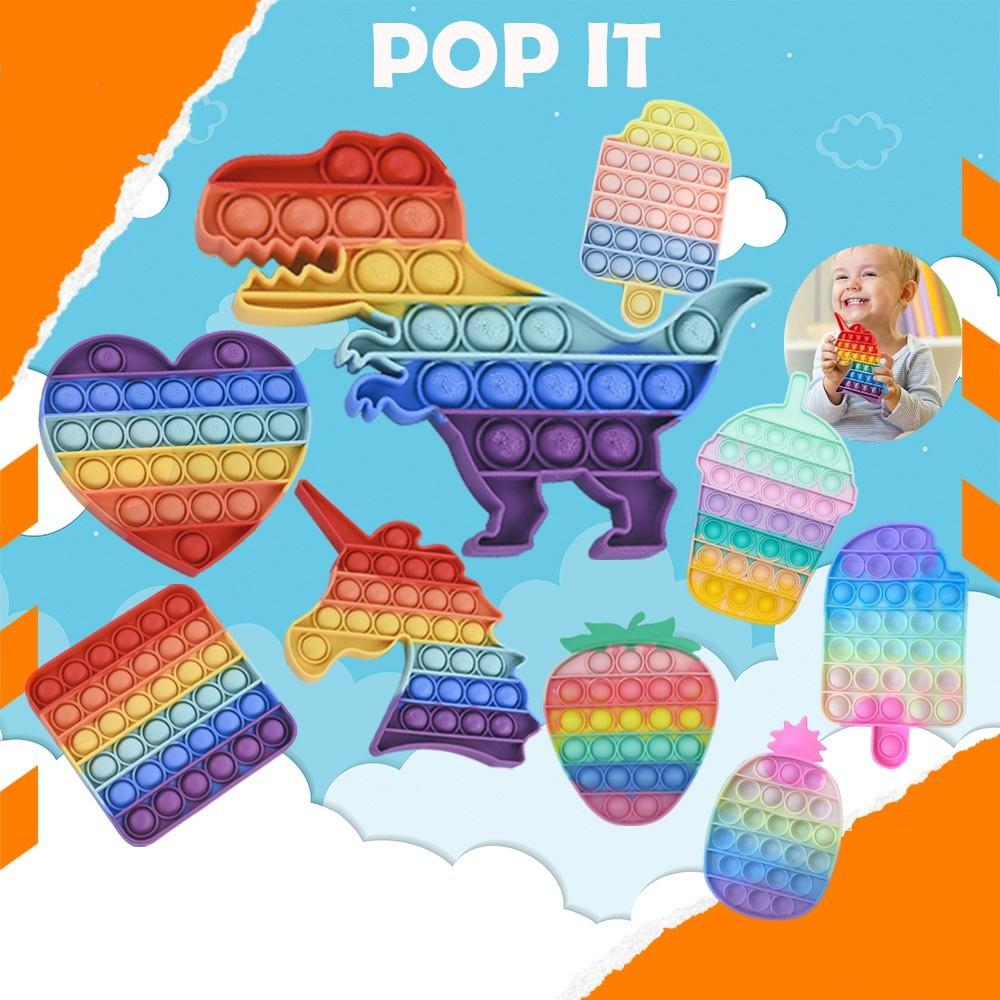 Pop it fidget toy đồ chơi bóp bong bóng pop it tiktok silicon