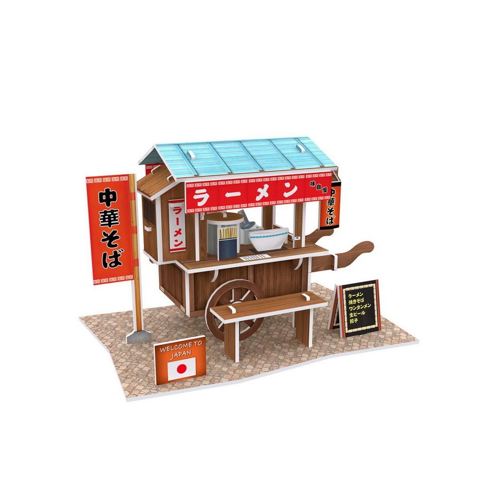 Mô hình giấy 3D - Bộ nhà truyền thống Nhật Bản - Ramen Cart - W3103h