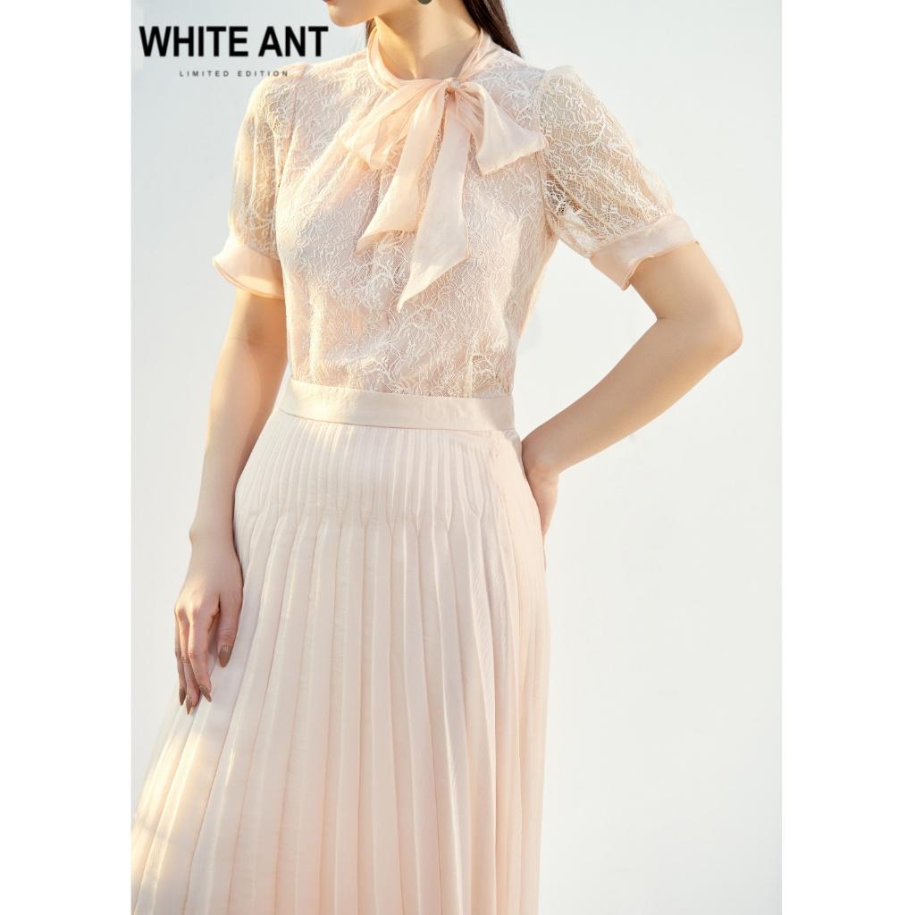 Chân Váy Xếp Ly Thủ Công Nữ WHITE ANT AIRPO SKIRT Chất Liệu Lưới Silk Tulle Japan Mềm Nhẹ, Thoáng Mát 110100029