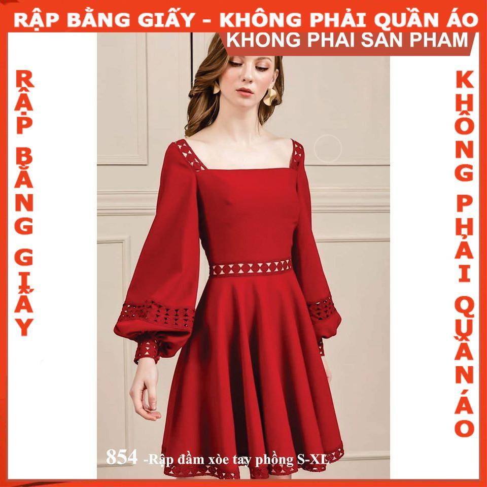 Rập giấy A0 đầm nữ mã 854 (BẢN VẼ)