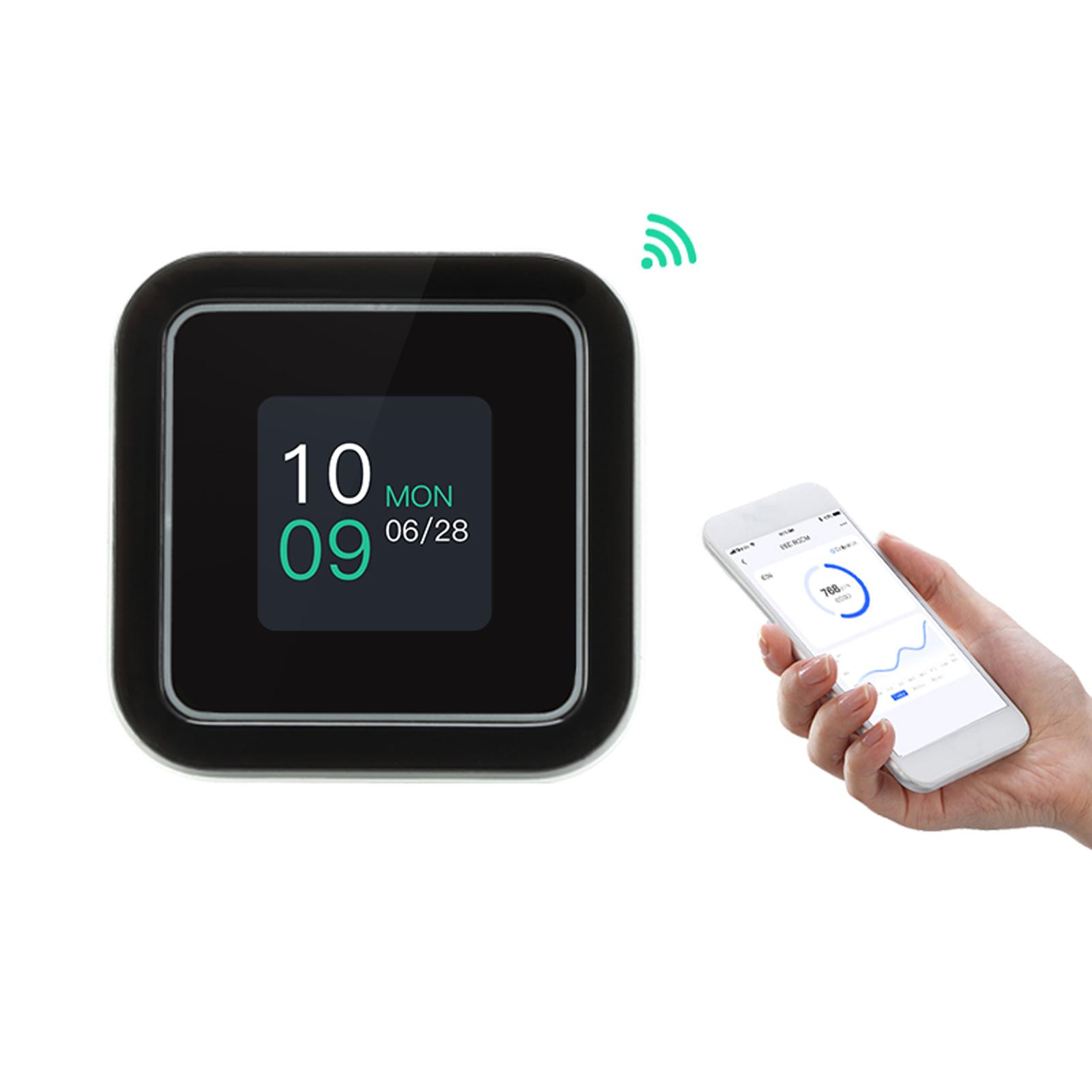 Intelligent WiFi CO2 Detector Carbon Dioxide Monitor Over Standard Concentration Alarm Function Time Weather Display