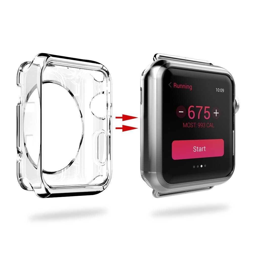 Vỏ Ốp TPU Trong suốt KAi Cho Đồng hồ Apple Watch 4/5/6/7- Hàng chính hãng