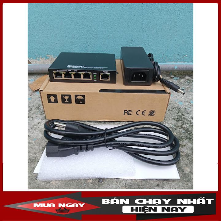Bộ chia mạng 5 cổng hỗ trợ cho camera IP Poe