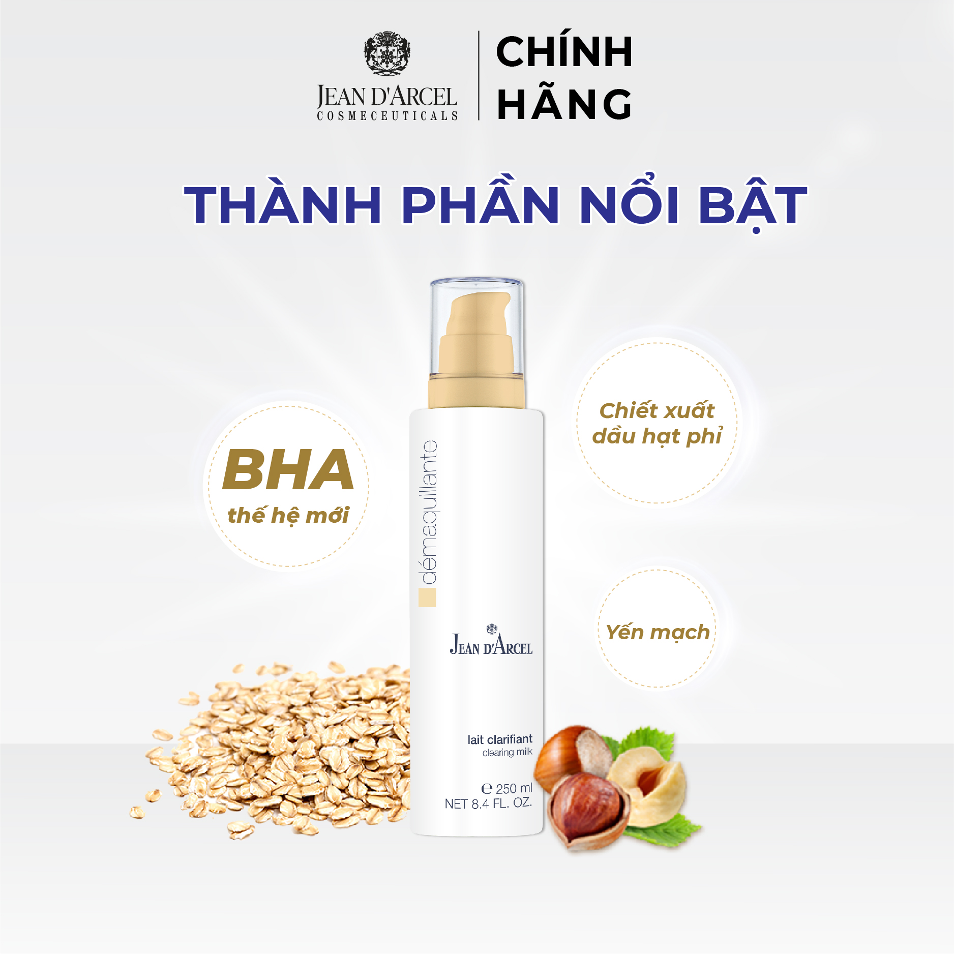 J01 Sữa rửa mặt cho da dầu và da mụn - Clearing Milk 250ml