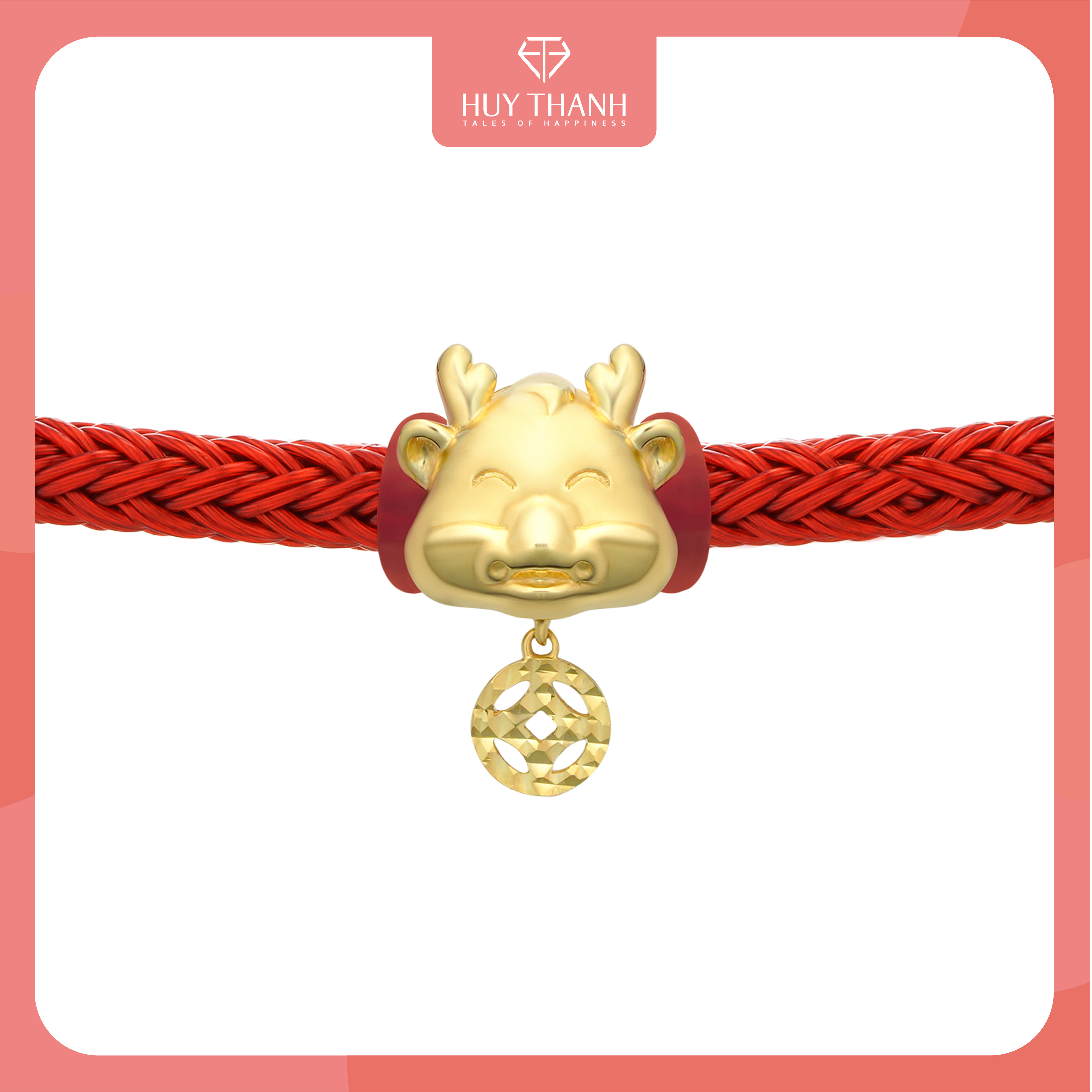 Charm Kim Thìn Vàng 14k LLF226 Huy Thanh Jewelry