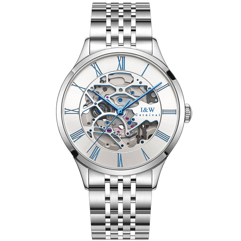 Đồng hồ nam chính hãng IW CARNIVAL IW522G-1 Kính sapphire ,chống xước,Chống nước 50m ,Bảo hành 24 tháng,Máy cơ ,Dây kim loại thép 316L không gỉ,thiết kế lộ cơ thể thao