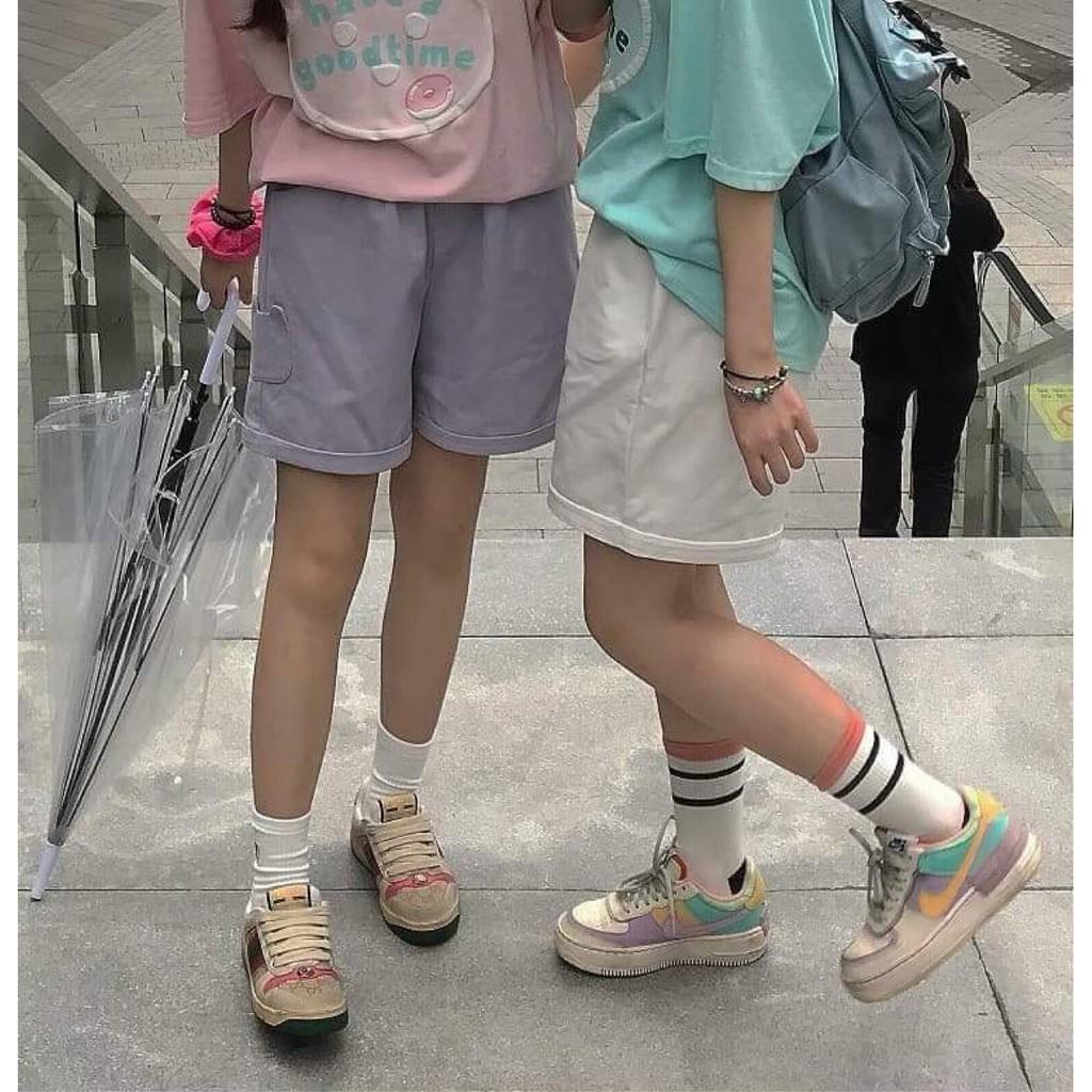 Quần Short nữquần đùi Túi Gấu Unisex Quần Đùi Nữ Gấu Gập thiết kế dáng dài siêu xinh với nhiều màu xinh xắn siêu cute