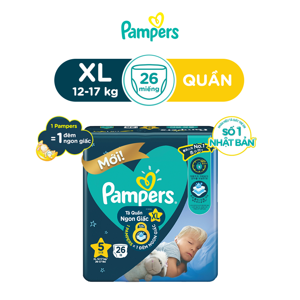 Tã Quần PAMPERS Ngon Giấc L30/XL26/XXL22