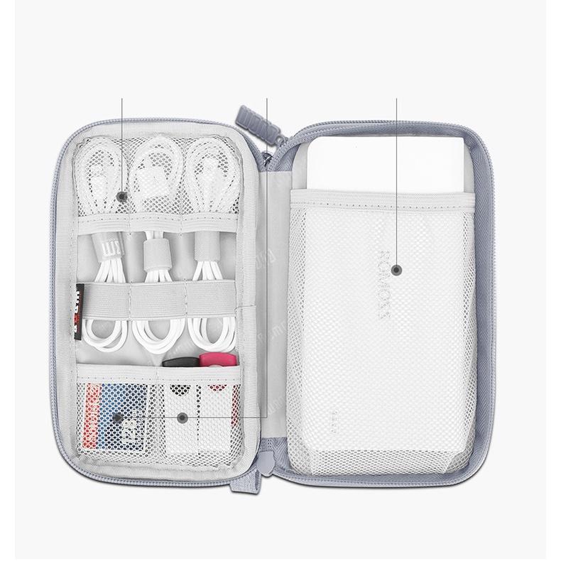 Túi đựng phụ kiện dây sắc, cáp sạc cho laptop, macbook, ipad, điện thoại BUBM nhỏ gọn.