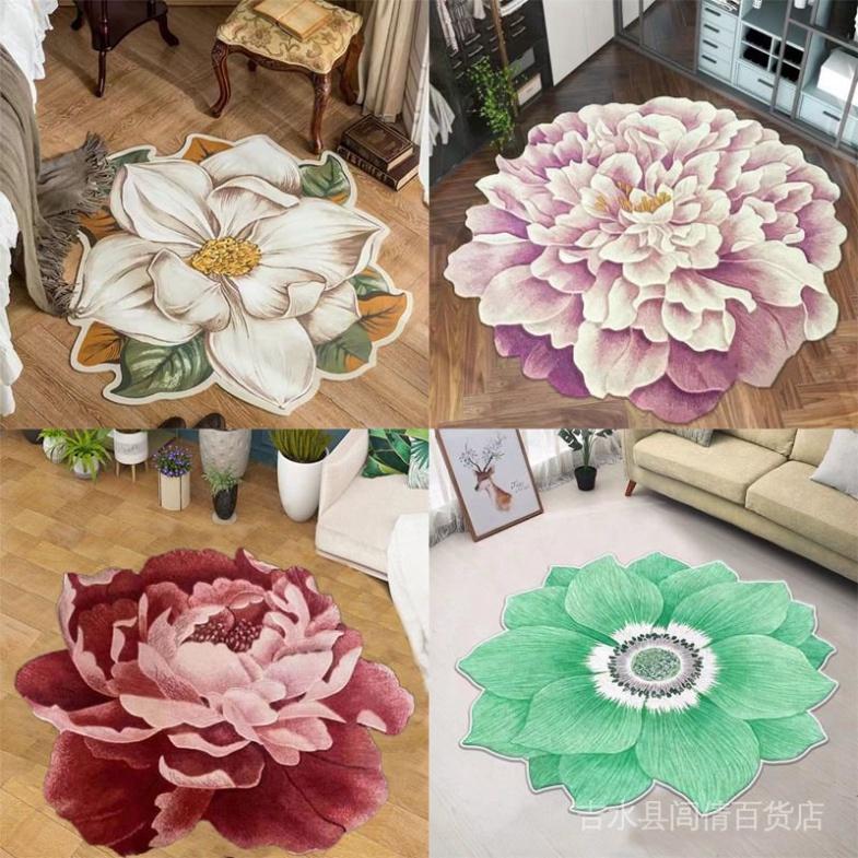 Thảm Lót Sàn Phòng Khách / Phòng Ngủ / Phòng Khách Hình Bông Hoa Đặc Biệt Thấm Hút Nước Chống Tr