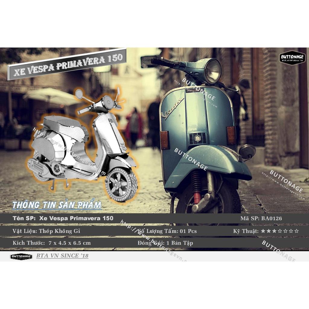 Mô Hình Lắp Ráp 3d Xe Vespa Primavera 150