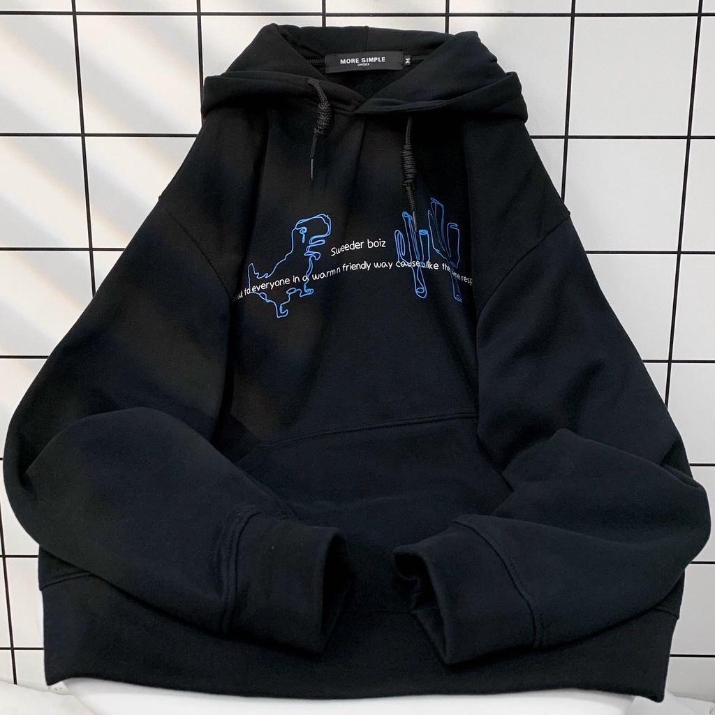 Áo khoác hoodie Sadboiz đen vải nỉ lót bông form rộng unisex nam nữ
