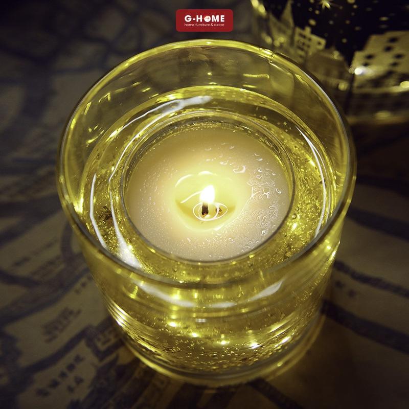 Cốc nến gắn đèn cảm ứng Ghome nến sáp đậu nành tinh dầu thiên nhiên, nến thơm decor nhà giáng sinh NEN22 M1