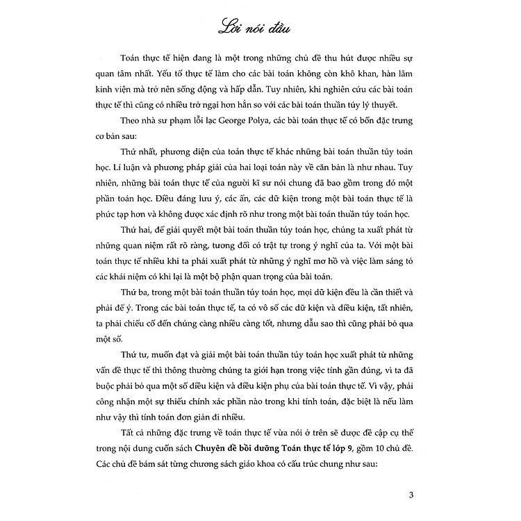 Sách - Chuyên Đề Bồi Dưỡng Toán Thực Tế Lớp 9 - Dùng Chung Cho Các Bộ SGK Hiện Hành - Hồng Ân