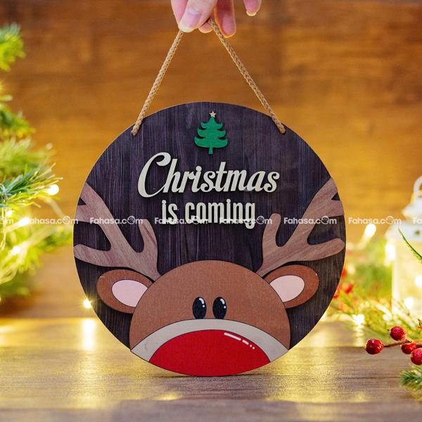 Bảng Gỗ Tròn Treo Tường Trang Trí Giáng Sinh - Bách Mộc - Tuần Lộc