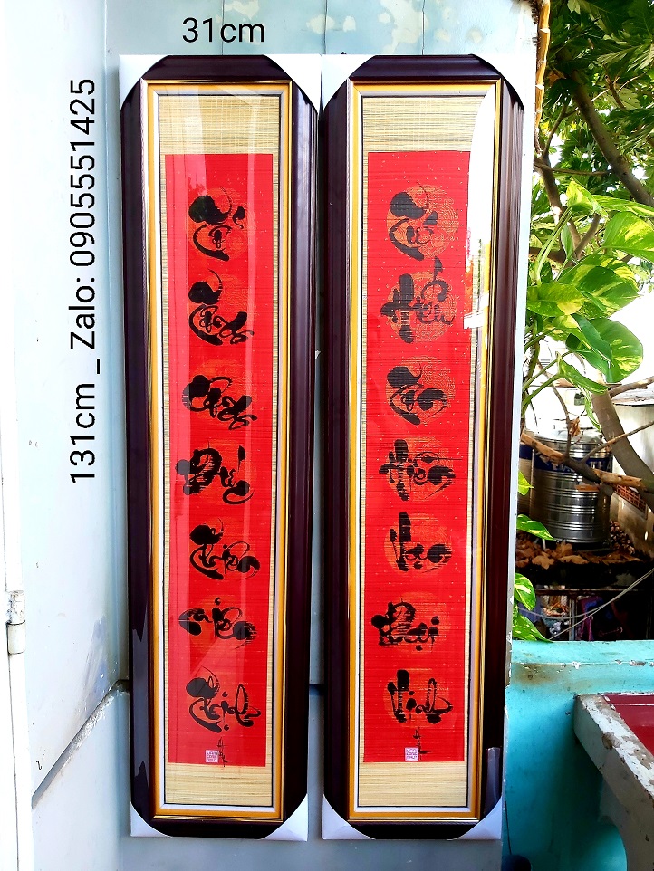 Hoành phi câu đối tổ tiên, khung kính đầy đủ. Quà tặng nhà thờ, ông bà, cha mẹ, quà tết.