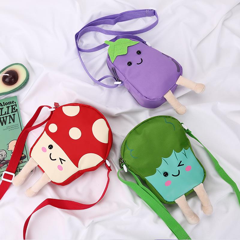 2021 Mới Thời Trang Nữ Thông Điệp Túi Mini Hoạt Hình Dễ Thương Dưa Hấu Nhiều Trái Túi Cô Gái Trẻ Em Đeo Vai Túi Xách Nữ