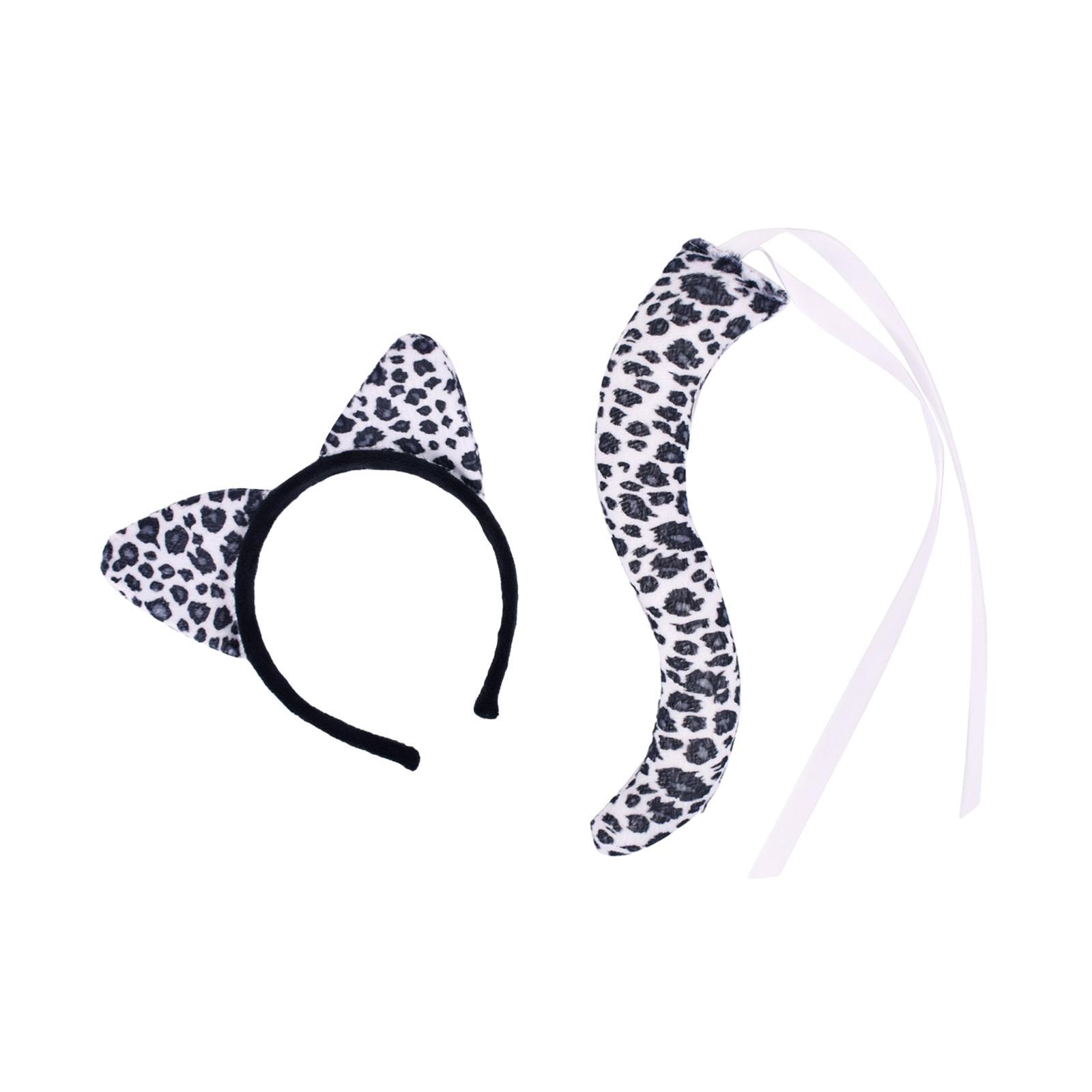 Black Leopard Ears and Long Tail Cosplay for Performance Prom Birthday Gifts