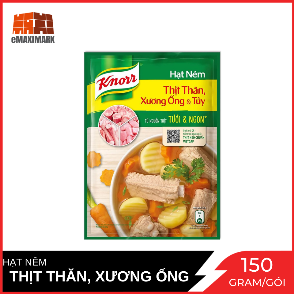 [HÀNG KHUYẾN MÃI] Hạt nêm Knorr Thịt thăn (xương ống&amp;tủy) 150g