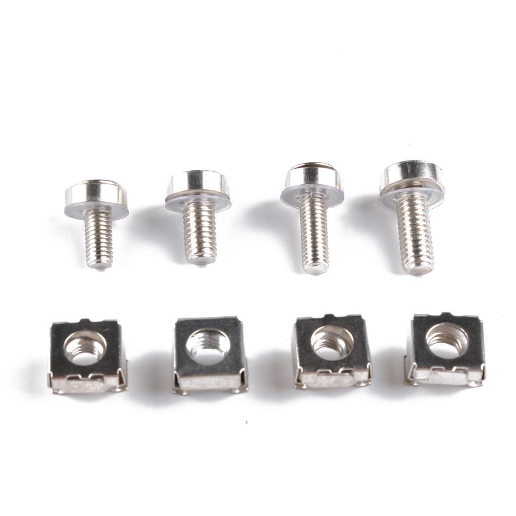 100 Pack of M5*16 M5*20 M6*16 M6*20 Rack Mount Screws Washers & Cage Nuts
