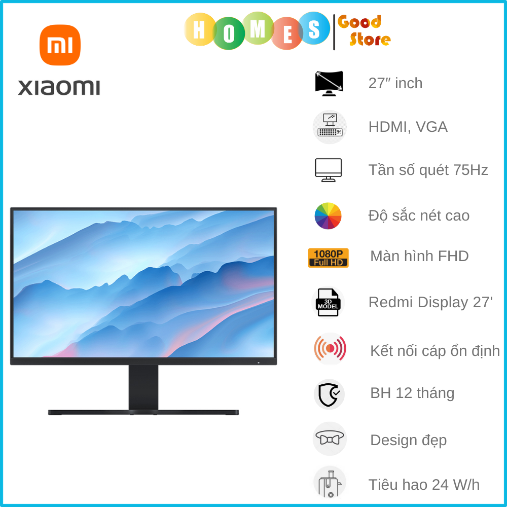 Màn Hình Xiaomi Redmi A27Q 2025 2K 27 Inch 100 Hz Có Hỗ Trợ Gắn VESA Phù Hợp Làm Việc Chơi Game - Hàng Nhập Khẩu