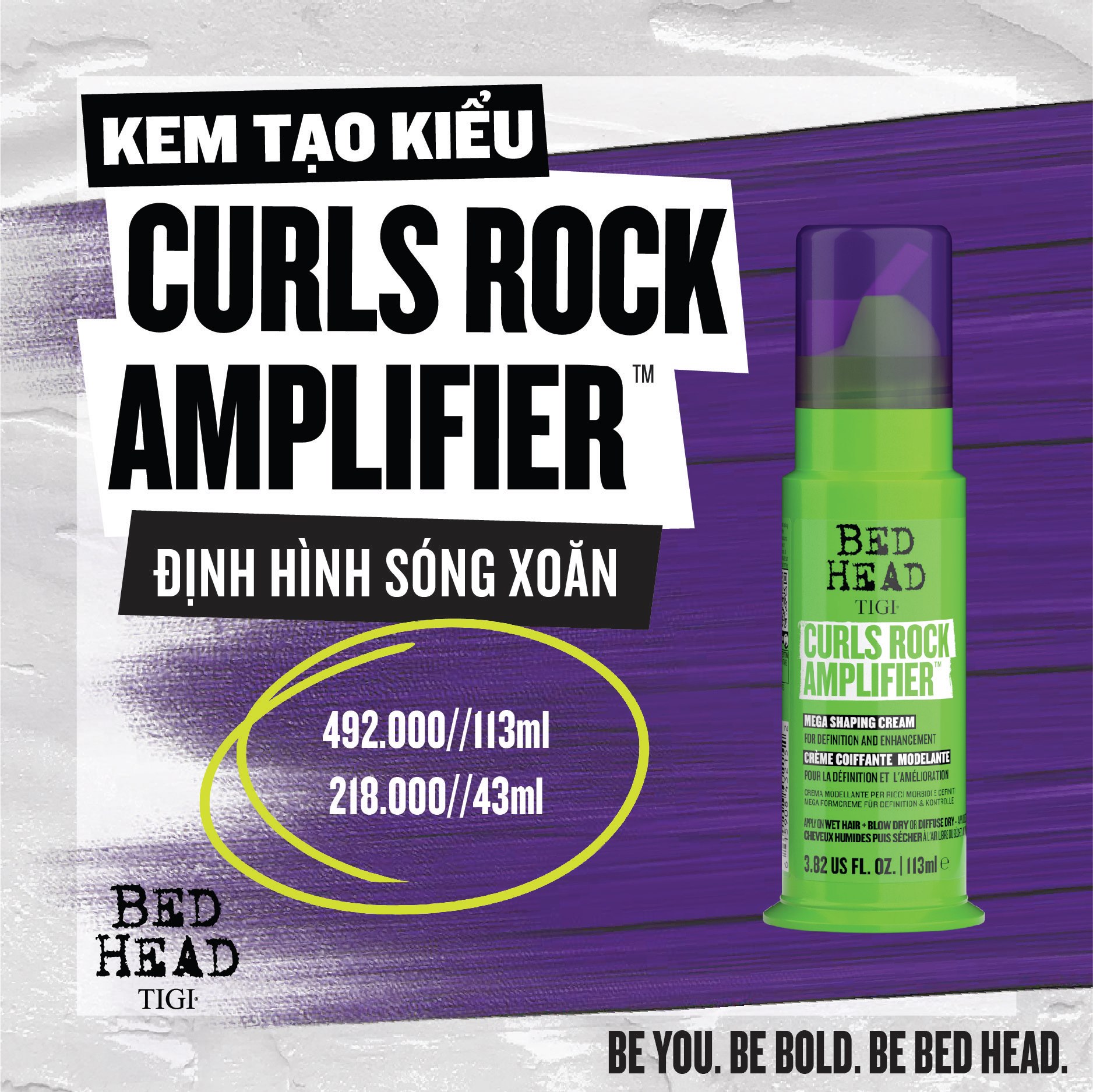 Keo Tăng Cường Độ Xoăn Và Sóng Cho Tóc CURLS ROCK AMPLIFIER 113ml - Chính Hãng