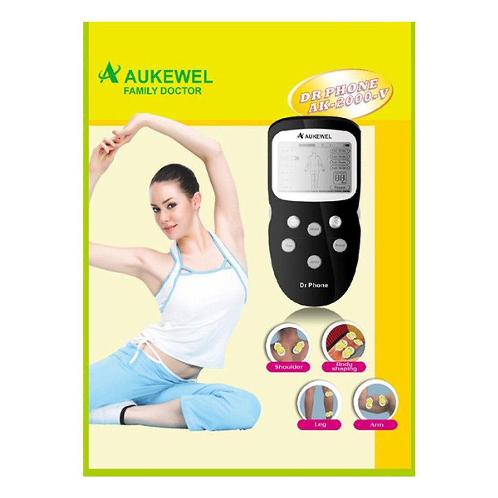 Máy trị liệu massage xung điện thế hệ mới Aukewel Dr Phone kèm Pin sạc & Bộ sạc pin (thương hiệu Đức)