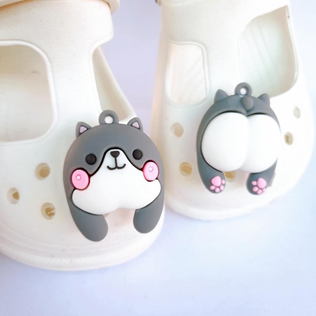 Nút gắn hkdesign/ phụ kiện trang trí/ loại nhựa 4D TO mẫu KHOE MÔNG CUTE