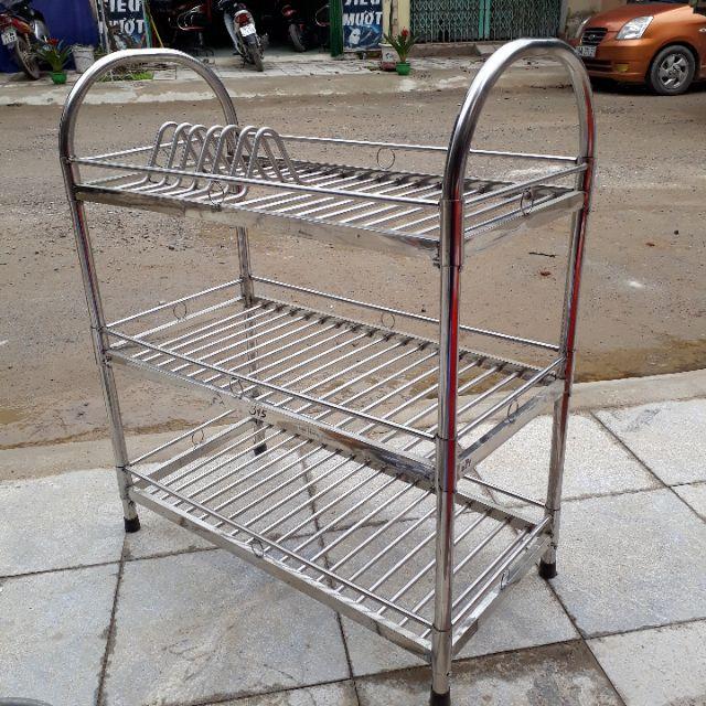 Kệ để bát đĩa inox ống - Gia dụng Dũng Hà