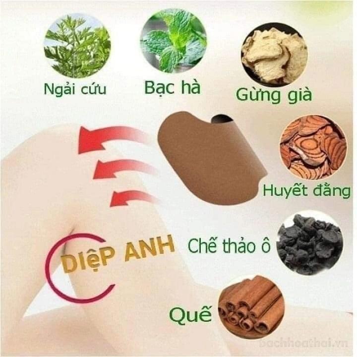 Hộp 12 Miếng Dán Ngải Cứu  Giảm Đau Cổ Vai Gáy Hiệu Quả