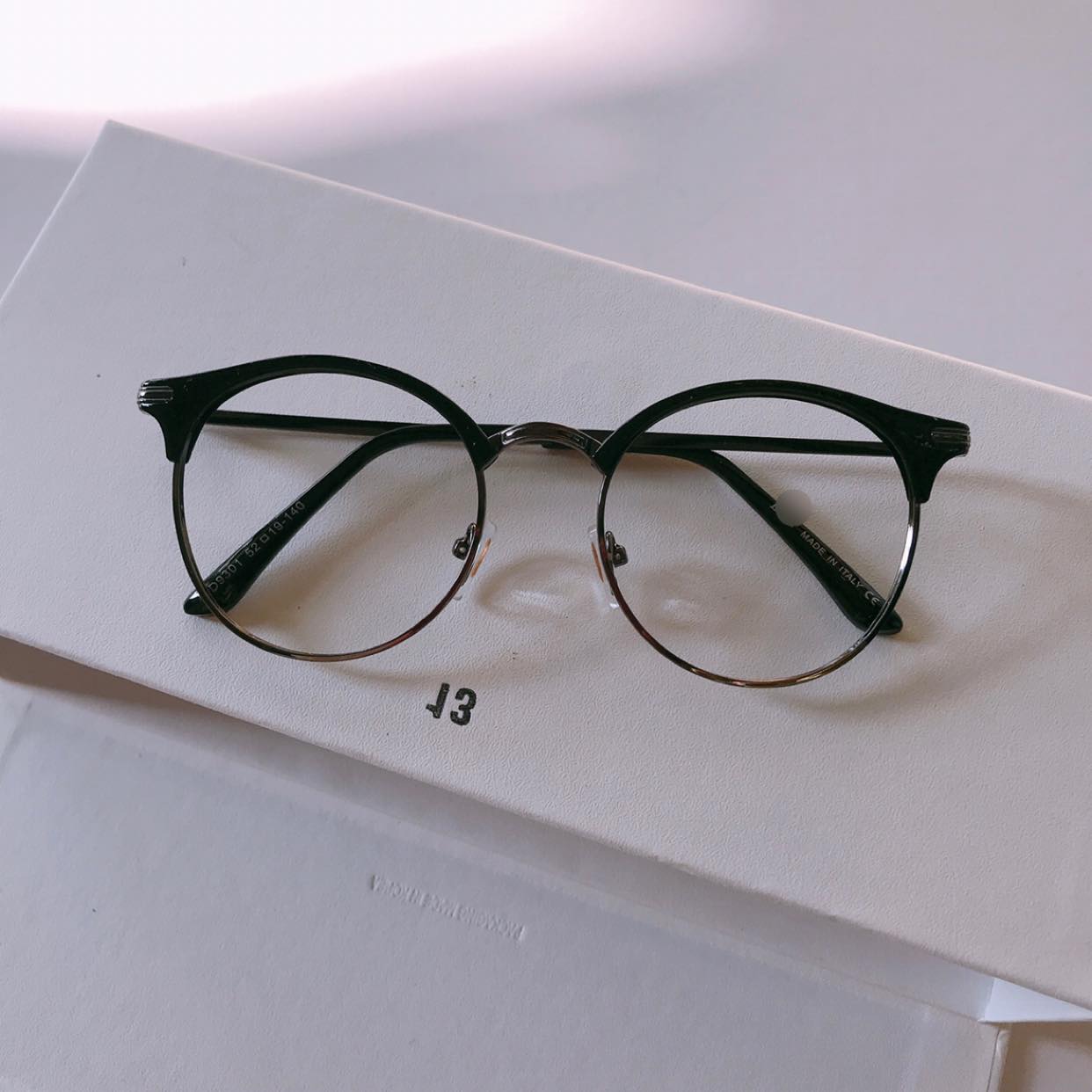 Kính gọng Mắt tròn nửa viền ulzzang cao cấp