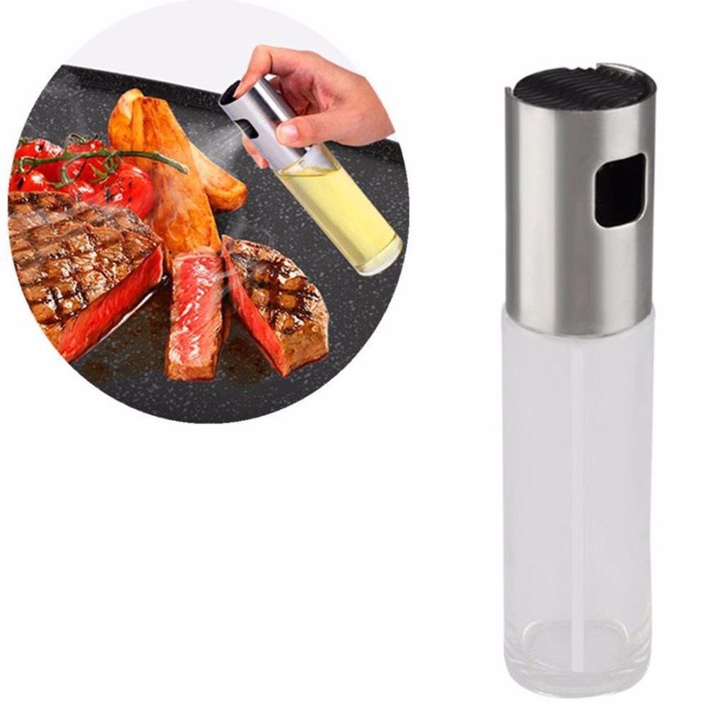 Bình Xịt Dầu Ăn Siêu Tiện Lợi - Chất Liệu Thủy Tinh An Toàn Cho Sức Khỏe - Đầu Xịt Phun Sương Dễ Dàng Sử Dụng - Loại Tốt