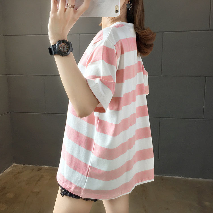 Áo Thun Form Rộng Kẻ Sọc Ngang Unisex - A82