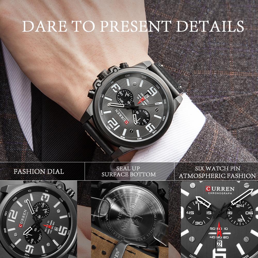 Đồng hồ Curren Men Business Watch Fashion dây da không thấm nước