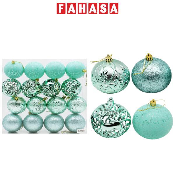 Hộp 16 Trái Châu Trang Trí Giáng Sinh - 8ADLKE16 - Màu Xanh Mint