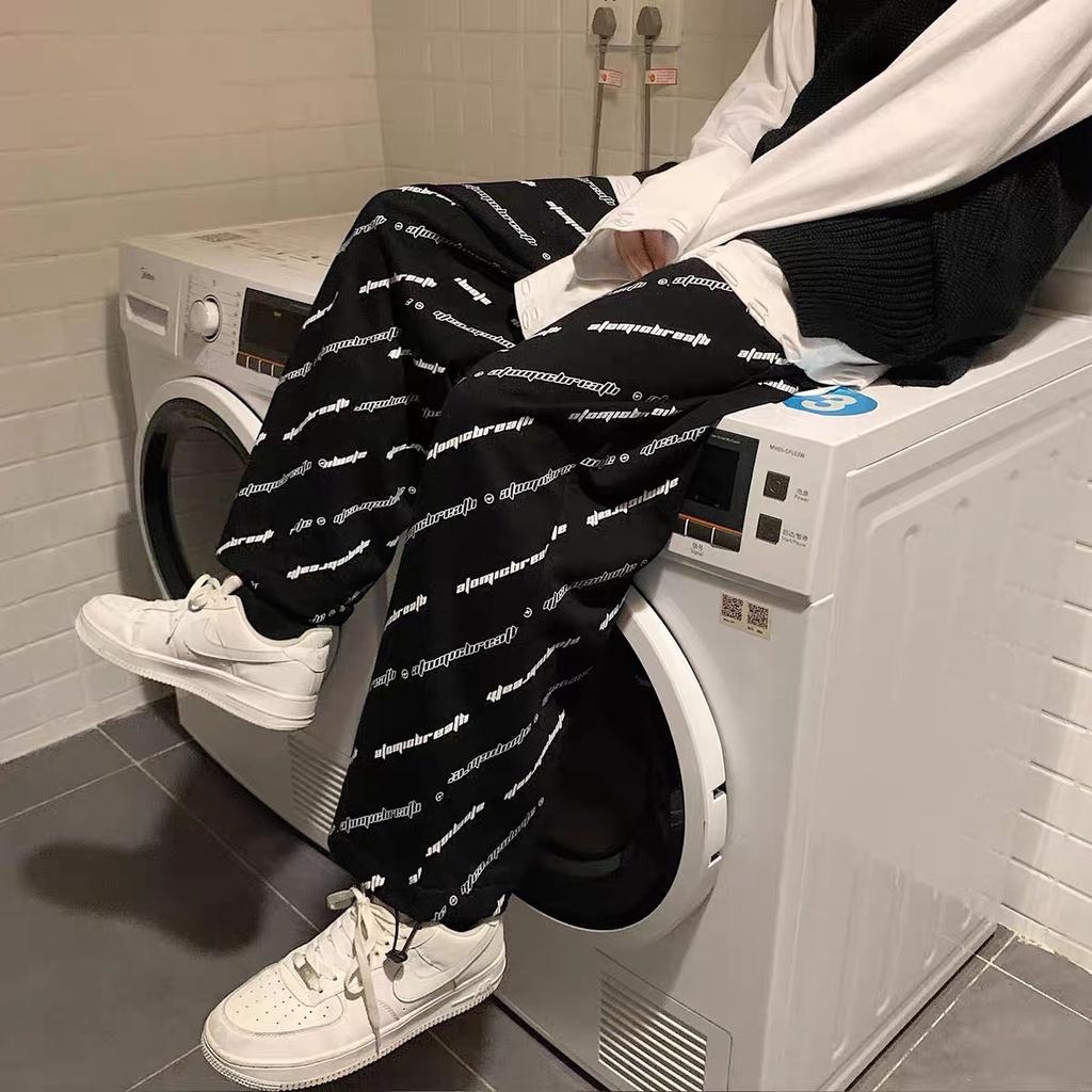 ✎Quần jogger chữ chéo KA Closet chất nỉ ngoại hàng dầy nặng tay, có chốt gấu điều chỉnh, from ống rộng
