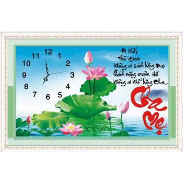 Tranh thêu chữ thập Cha mẹ DLH-222865