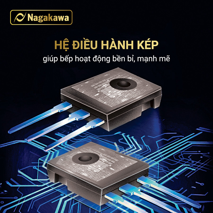 Bếp Đôi Điện Từ Inverter Nagakawa NAG1214M - Hàng Chính Hãng