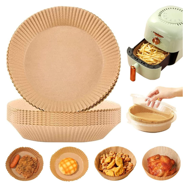 Set 50 Miếng Giấy Nến Lót Nồi Chiên Không Dầu, Lót Làm Bánh - Giảm Thiểu Tối Đa Dầu Mỡ Bám Vào Nồi Chiên không dầu GD604-Dianen50-Cohop