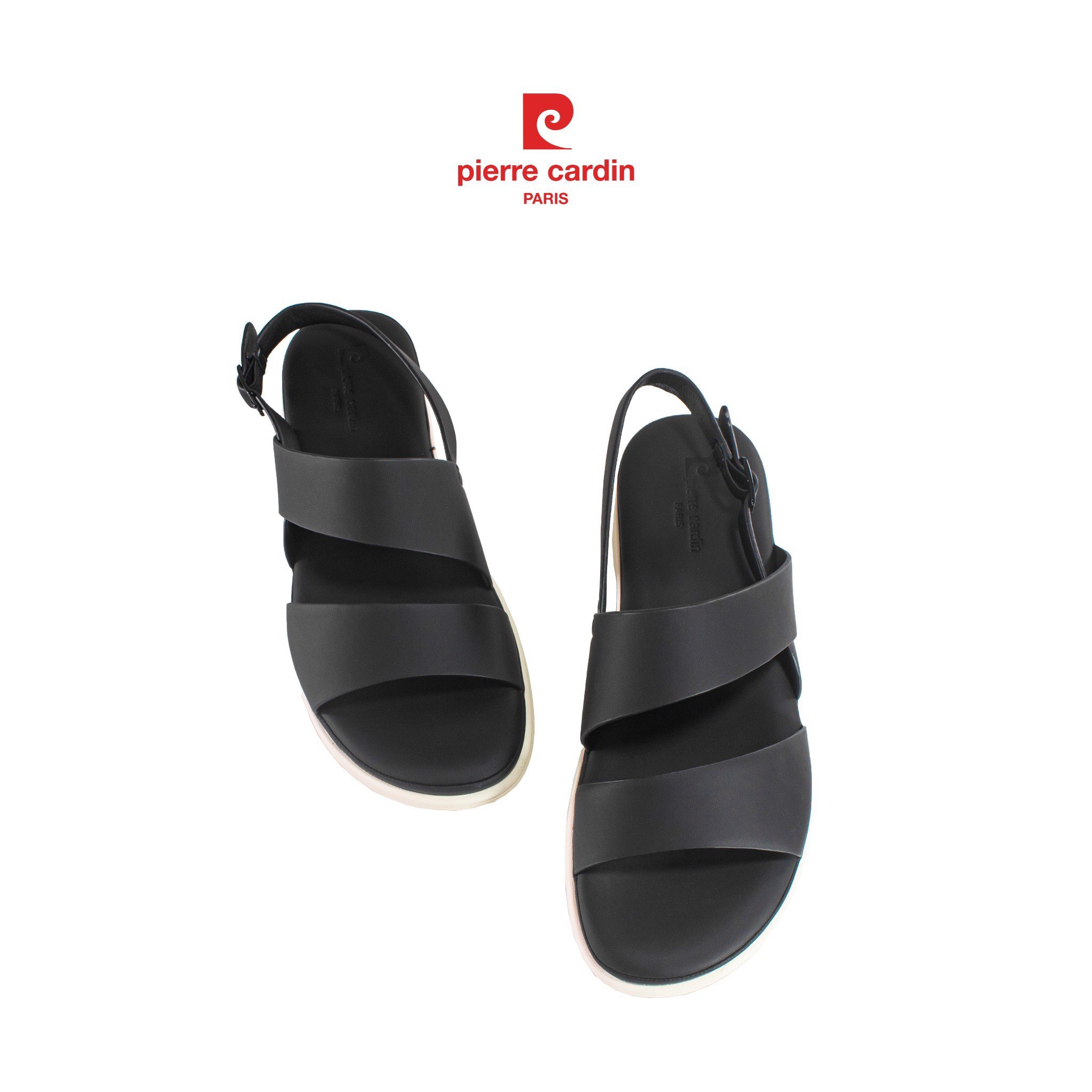 Sandal nữ Pierre Cardin chất liệu da cao cấp, kiểu dáng năng động, thoải mái, quai hậu tăng giảm kích cỡ, đế cao 3cm - PCWFWS 223